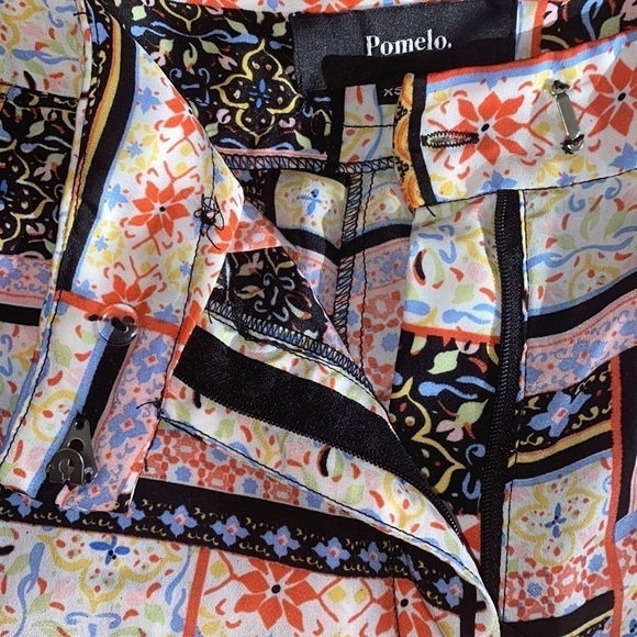 Pomelo Patchwork Mosaic Print Boho Wide Leg Pants - Picture 5 of 7